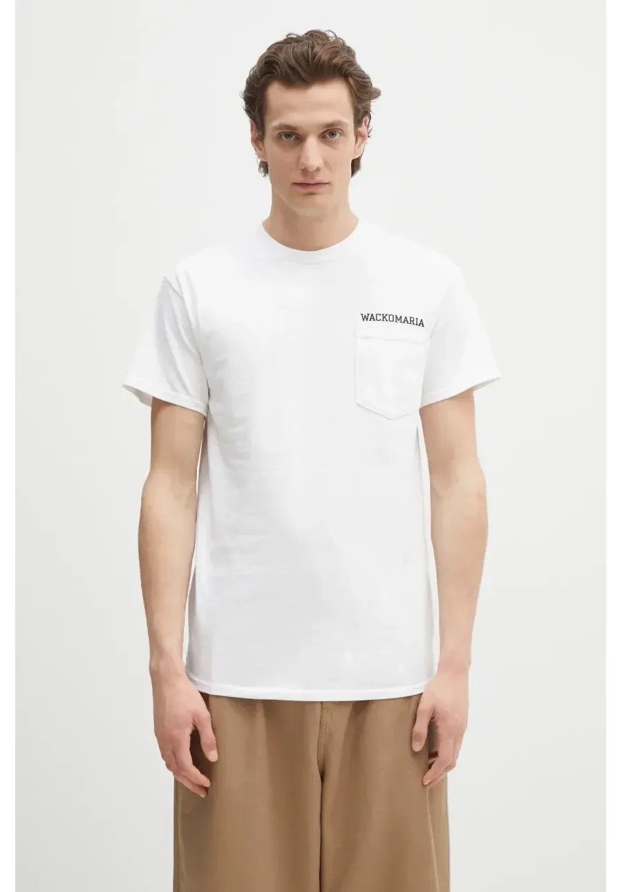 obrazek 1 Wacko Maria t-shirt bawełniany x Keith Haring męski kolor biały z nadrukiem KH.WM.TEE02