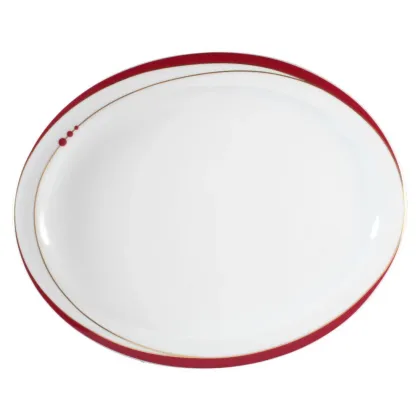 Zdjęcie Porcelanowy owalny półmisek 31,5x26 cm w stylu nowoczesnym - Seltmann Weiden
