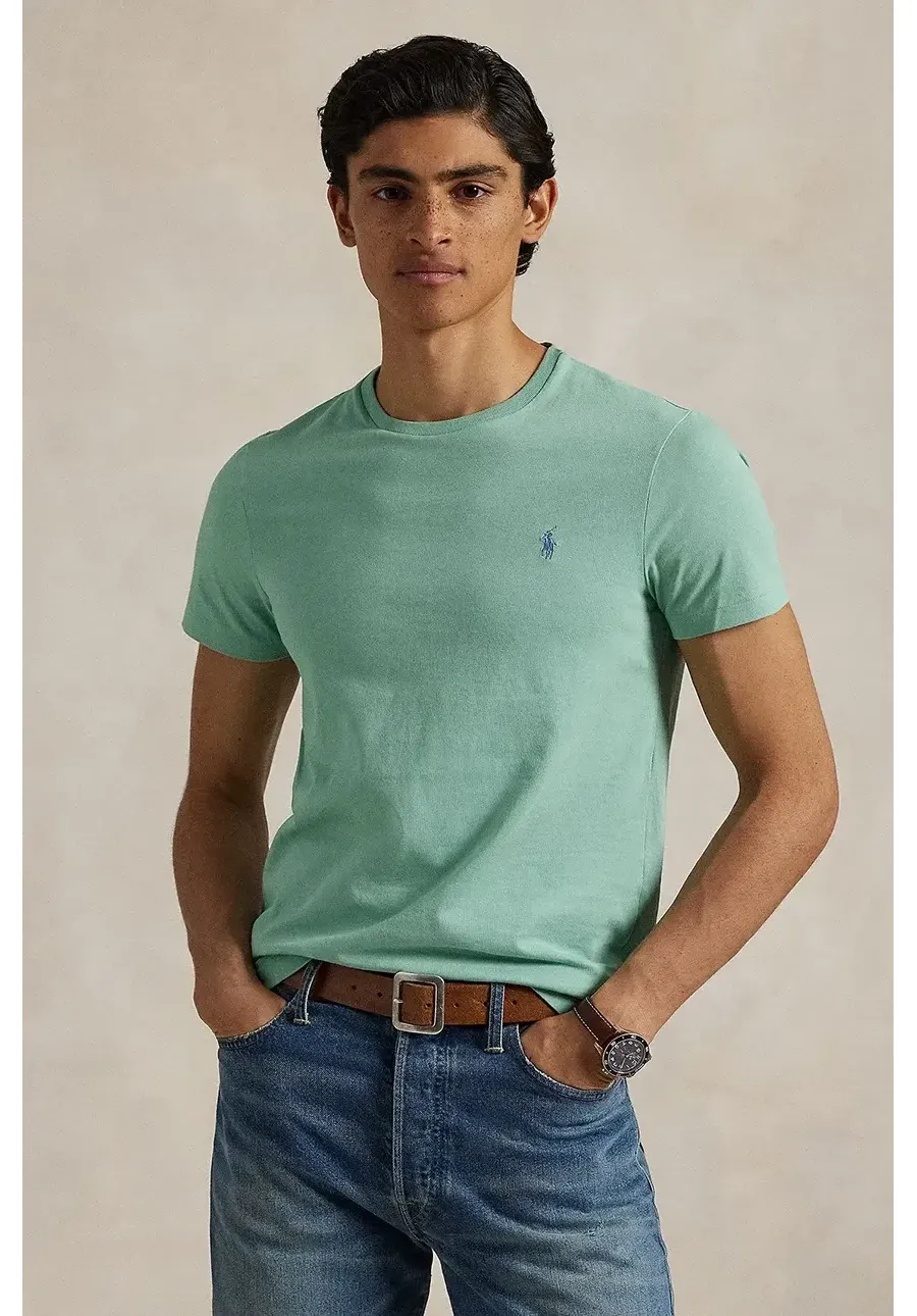 obrazek 1 Polo Ralph Lauren t-shirt bawełniany męski kolor turkusowy gładki 710671438