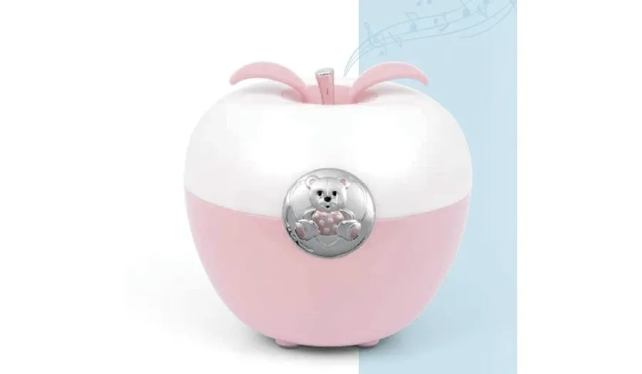 obrazek 1 Stylowa lampa-pozytywka w kształcie jabłka w kolorze niebieskim