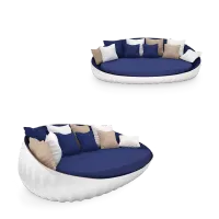 Zdjęcie Okrągła sofa do pomieszczeń i ogrodu