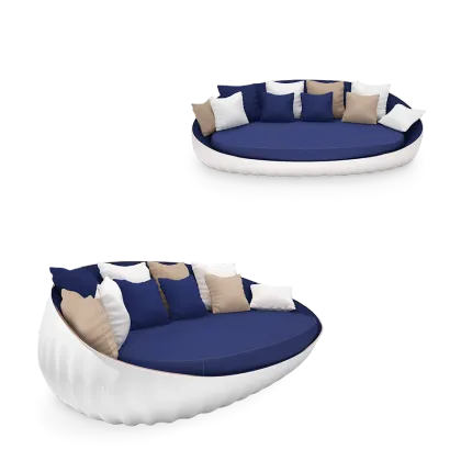 Zdjęcie Okrągła sofa do pomieszczeń i ogrodu