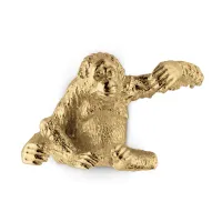 Picture Gorilla-shaped brass handle