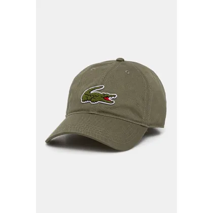 Zdjęcie Lacoste czapka z daszkiem kolor zielony z aplikacją RK3186