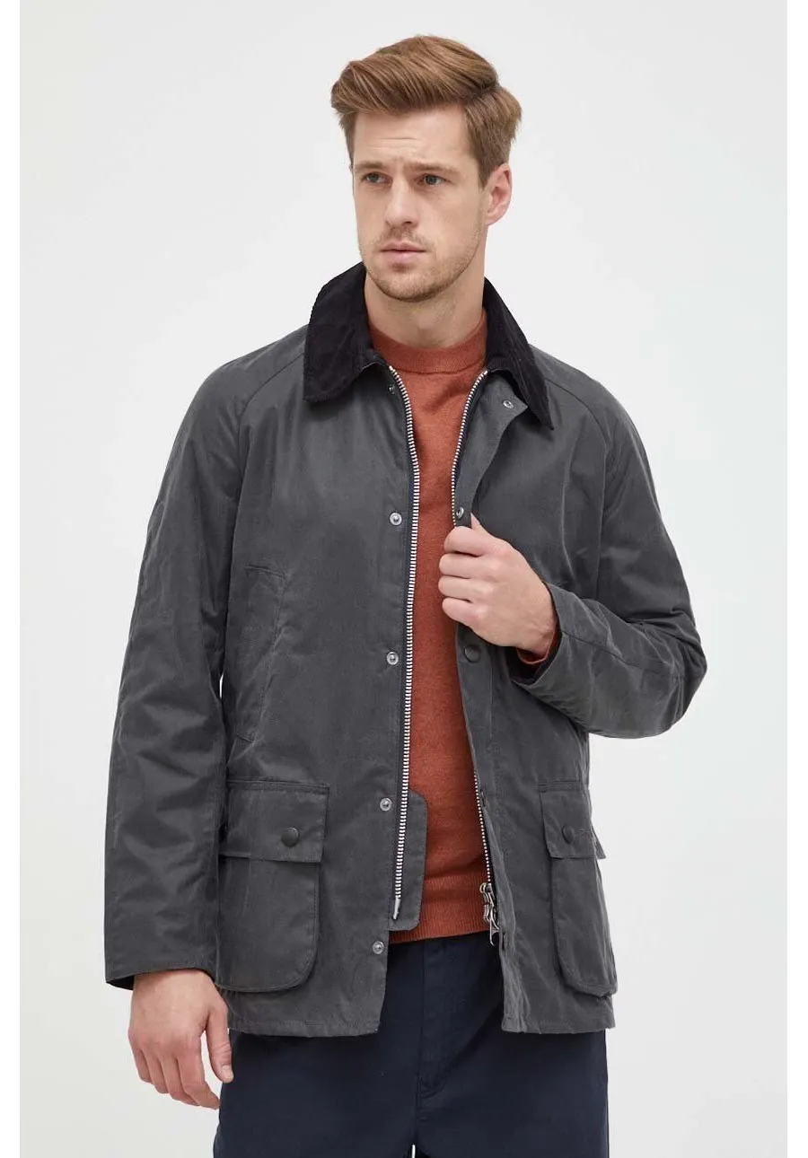 obrazek 1 Barbour kurtka Ashby Wax Jacket męska kolor szary przejściowa MWX0339