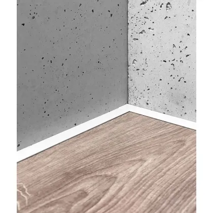 Zdjęcie 200 x 1,6 x 0,1 cm Minileiste - (biały RAL 9016) - Minimalistyczna listwa przypodłogowa AL16X5-04