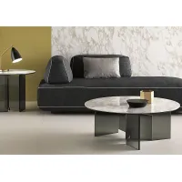 Zdjęcie Wyrafinowany okrągły stolik z ceramicznym blatem - Tonelli Design