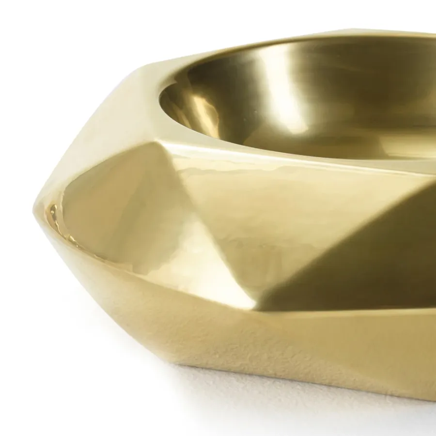 obrazek 2 Ceramiczny element centralny o geometrycznym kształcie H.10xL.34xD.Int.21 cm