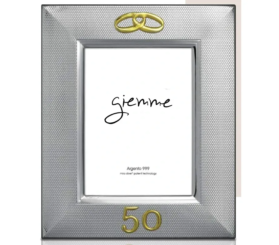 obrazek 1 Piękna srebrna ramka na zdjęcia 18х24 cm na 50 rocznicę ślubu