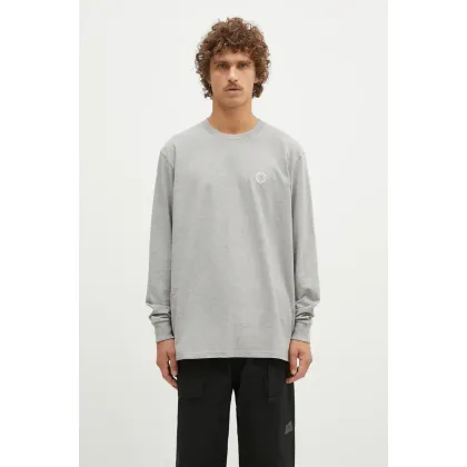 Zdjęcie 1017 ALYX 9SM longsleeve bawełniany Regular Fit Longsleeve Crewneck Tee kolor szary gładki AAMTS0483FA01