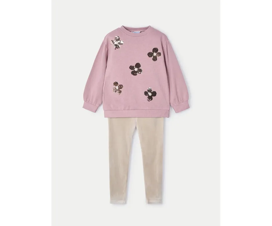 obrazek 1 Mayoral Komplet bluza i legginsy 4706 Różowy Regular Fit