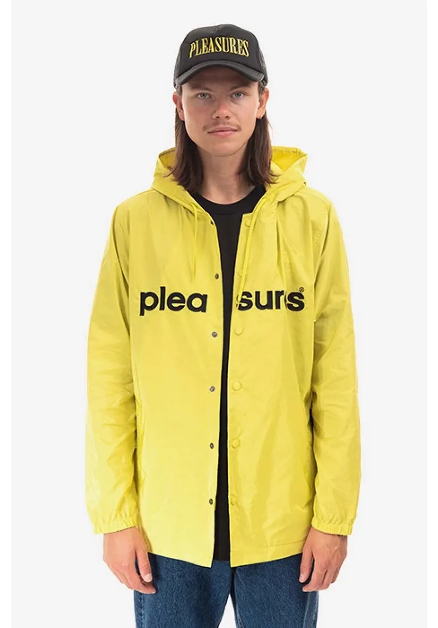 obrazek 1 PLEASURES kurtka przeciwdeszczowa Keys Coaches Jacket męska kolor żółty przejściowa P22F015-BLACK P22F015-YELLOW