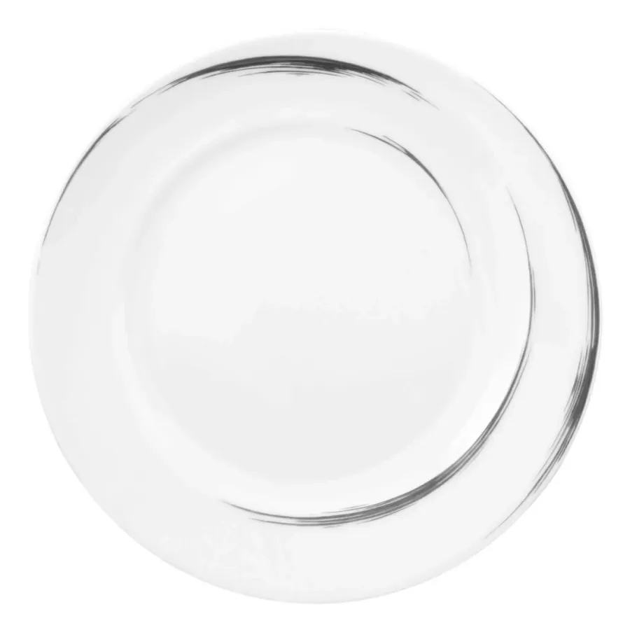 obrazek 1 Porcelanowy okrągły talerz śniadaniowy 23 cm zdobiony szarym wzorem - Seltmann Weiden