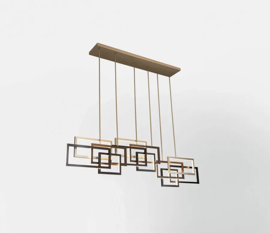 obrazek 2 Wspaniała lampa wisząca, żyrandol Edge z aluminium