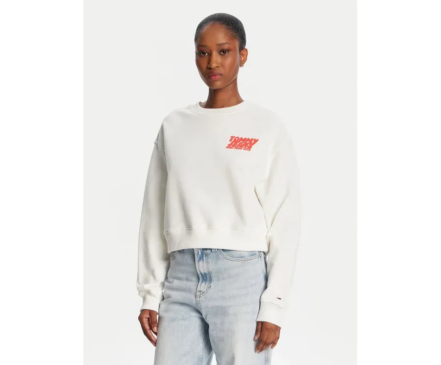 obrazek 1 Tommy Jeans Bluza DW0DW21345 Biały Relaxed Fit