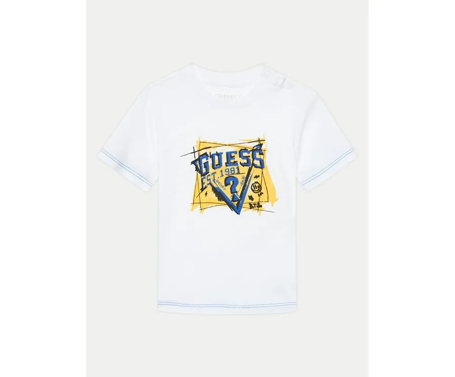 obrazek 1 Guess T-Shirt N4YI00 K8HM4 Biały Regular Fit