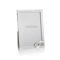 Picture Exclusive photo frame made of silver metal with enamel