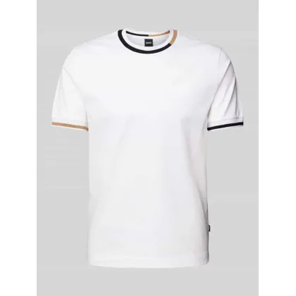 Zdjęcie T-shirt z prążkowanymi wykończeniami model ‘Thompson’