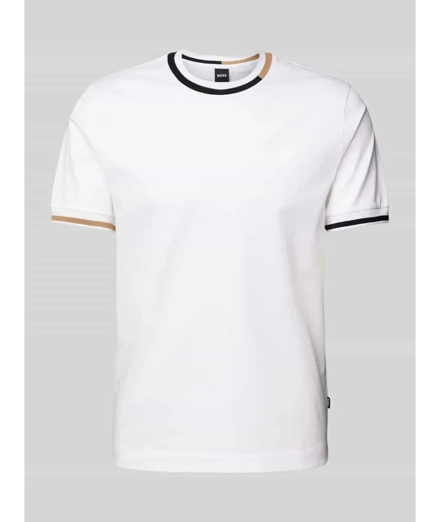 obrazek 1 T-shirt z prążkowanymi wykończeniami model ‘Thompson’