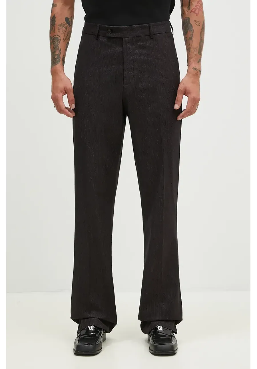obrazek 1 Martine Rose spodnie z domieszką wełny Tailored Relaxed Fit Trouser kolor czarny proste 303WT06007