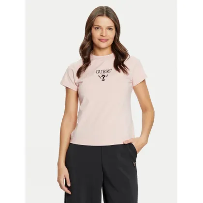 Zdjęcie Guess T-Shirt V4YI21 KCDH1 Różowy Slim Fit