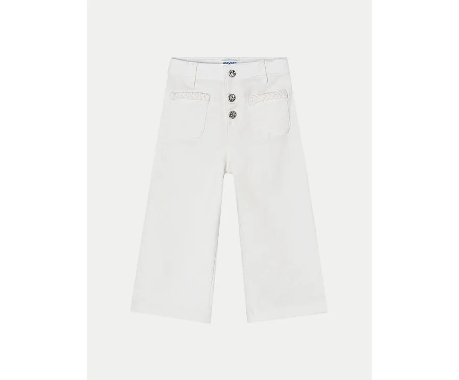 obrazek 1 Mayoral Jeansy 3528 Écru Wide Fit