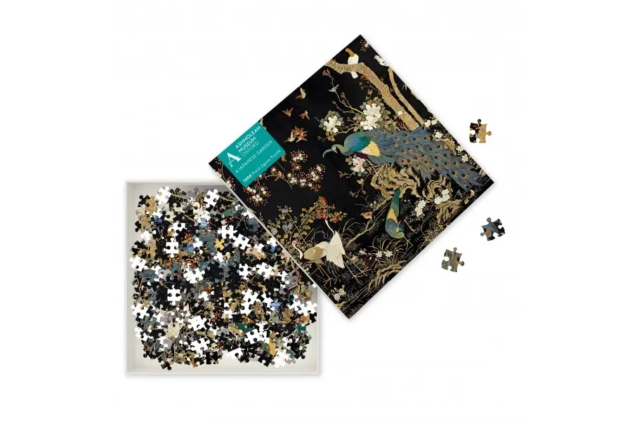obrazek 2 Puzzle dla dorosłych Ashmolean Museum: Haftowanie z pawiem - Flame Tree Publishing
