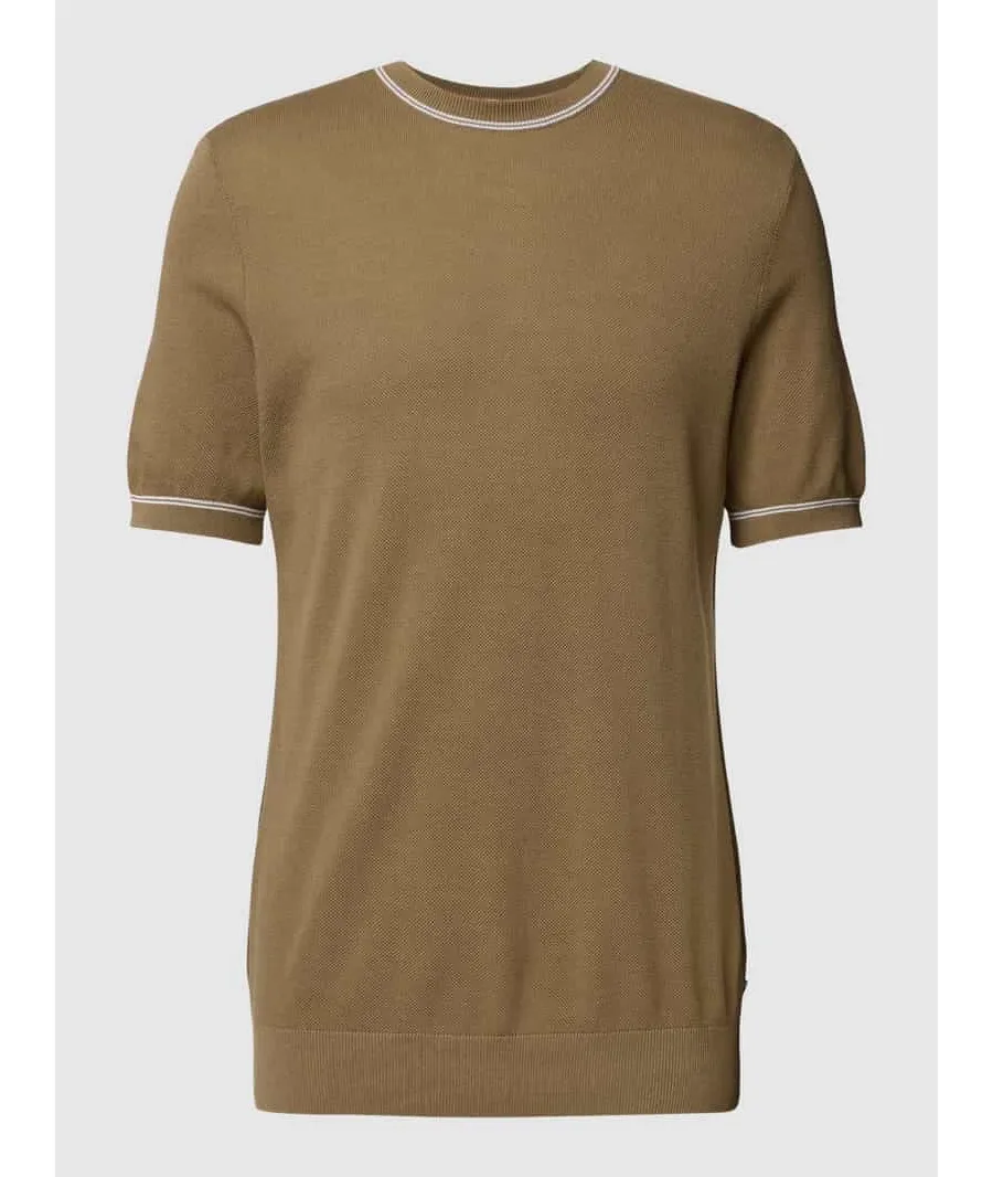 obrazek 1 T-shirt z paskami w kontrastowym kolorze model ‘Oricco’
