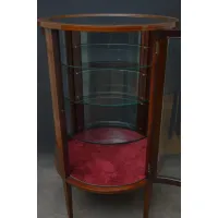 Zdjęcie Rzadka i bardzo nietypowa edwardiańska cylindryczna serwantka / witryna