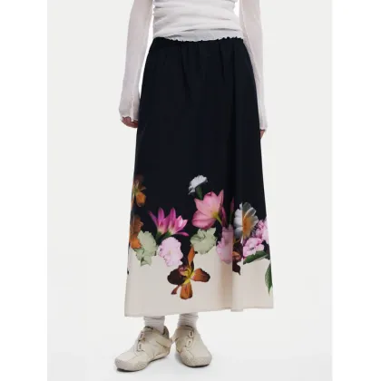 Zdjęcie Desigual Spódnica trapezowa Lindo 25SWFW18 Czarny Regular Fit