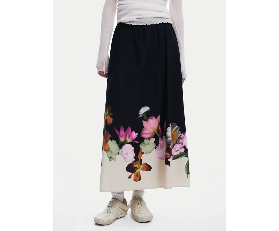 obrazek 1 Desigual Spódnica trapezowa Lindo 25SWFW18 Czarny Regular Fit