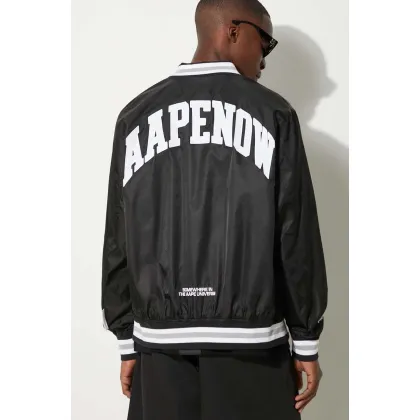 Zdjęcie AAPE kurtka bomber męski kolor czarny przejściowa AAPLJM7639XXM