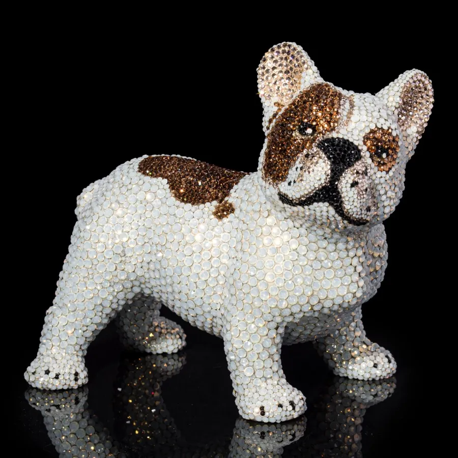 obrazek 2 Buldog Francuski - figurka wysadzana kryształkami Preciosa