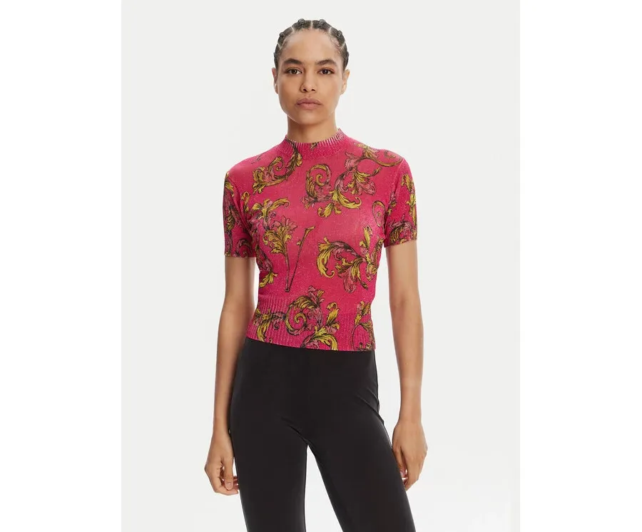 obrazek 1 Versace Jeans Couture Sweter 78HAFM07 Różowy Slim Fit