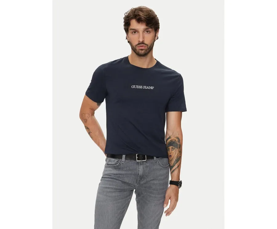 obrazek 1 Guess Jeans T-Shirt M4YI52 K8HM0 Granatowy Slim Fit