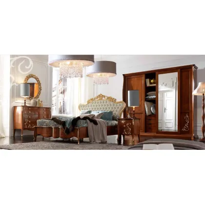 Zdjęcie Mały stolik nocny z 3 szufladami w stylu klasycznym – Morello Gianpaolo