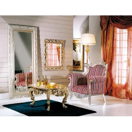 Zdjęcie Zdobiony fotel Finland w stylu klasycznym