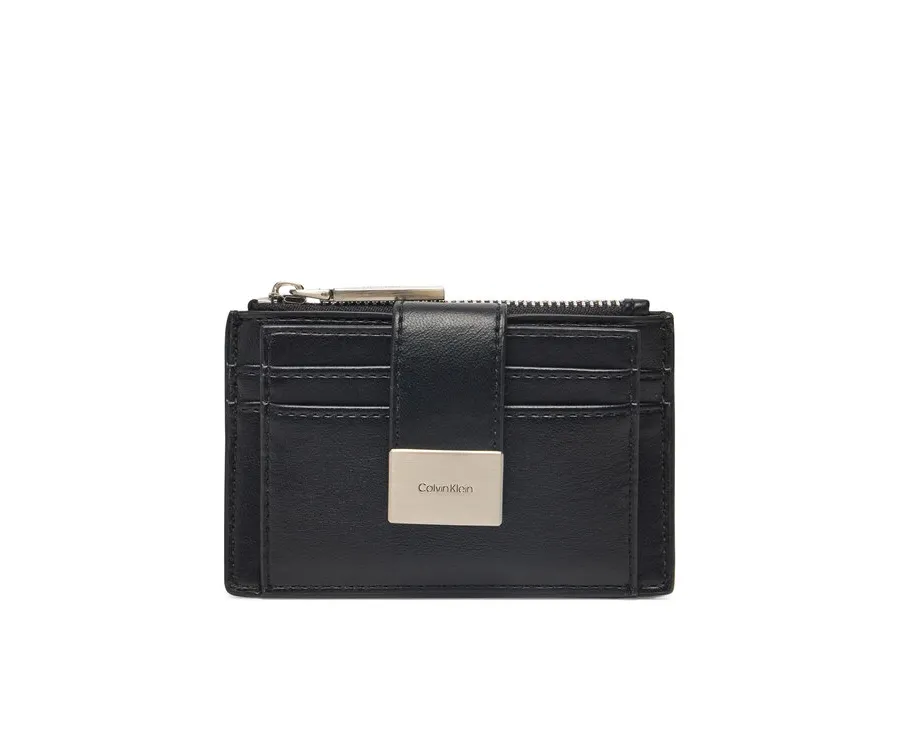 obrazek 1 Calvin Klein Portfel damski Hardware Snap Top Zip Cardholder K60K612959 Czarny