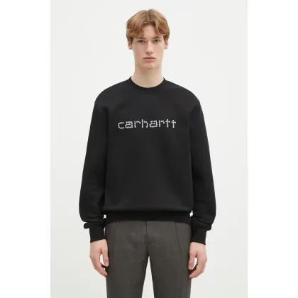 Zdjęcie Carhartt WIP bluza Rivet Script Sweat męska kolor czarny z nadrukiem I034415.89XX