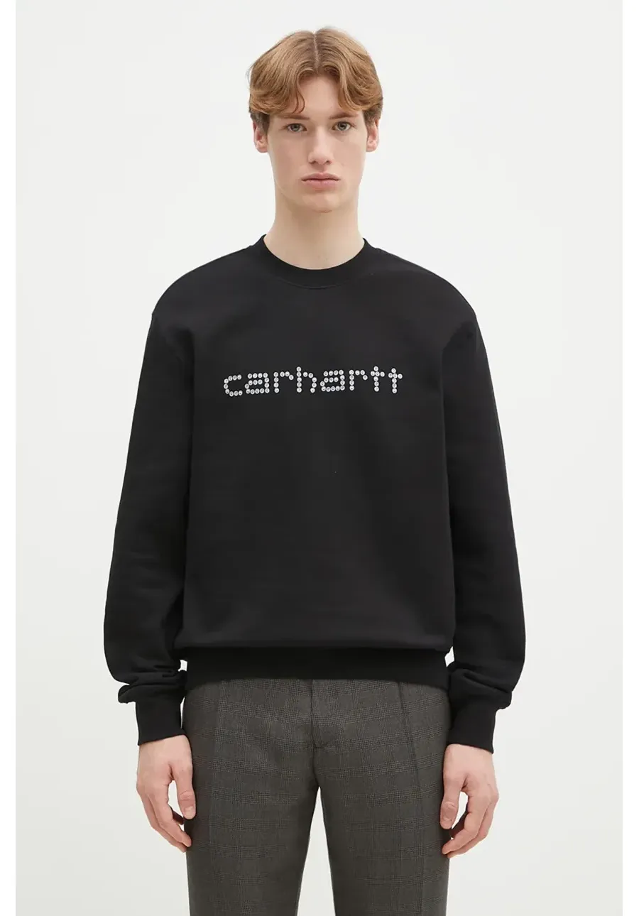 obrazek 1 Carhartt WIP bluza Rivet Script Sweat męska kolor czarny z nadrukiem I034415.89XX
