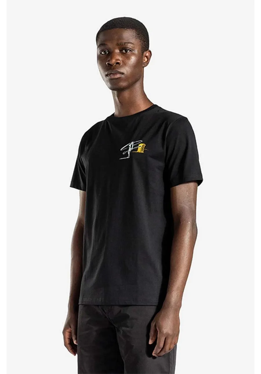 obrazek 1 Norse Projects t-shirt bawełniany Niels Norse x Daniel Frost Kayak kolor czarny z nadrukiem N01.0592.9999-9999