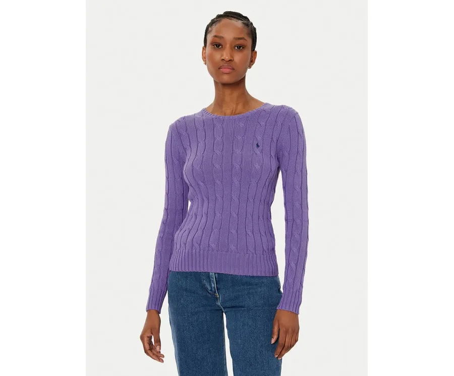 obrazek 1 Polo Ralph Lauren Sweter 211891640028 Fioletowy Slim Fit