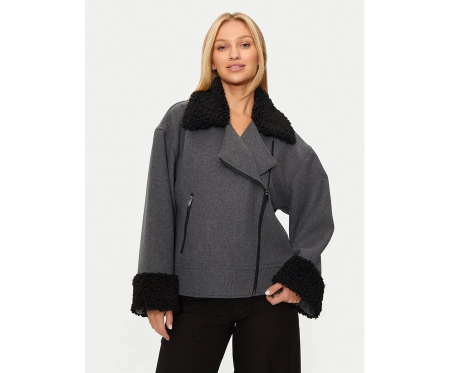 obrazek 1 Karen by Simonsen Kurtka przejściowa Ragnu 10105195 Szary Loose Fit