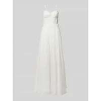 Zdjęcie Suknia ślubna z odkrytymi ramionami i kwiatowymi haftami