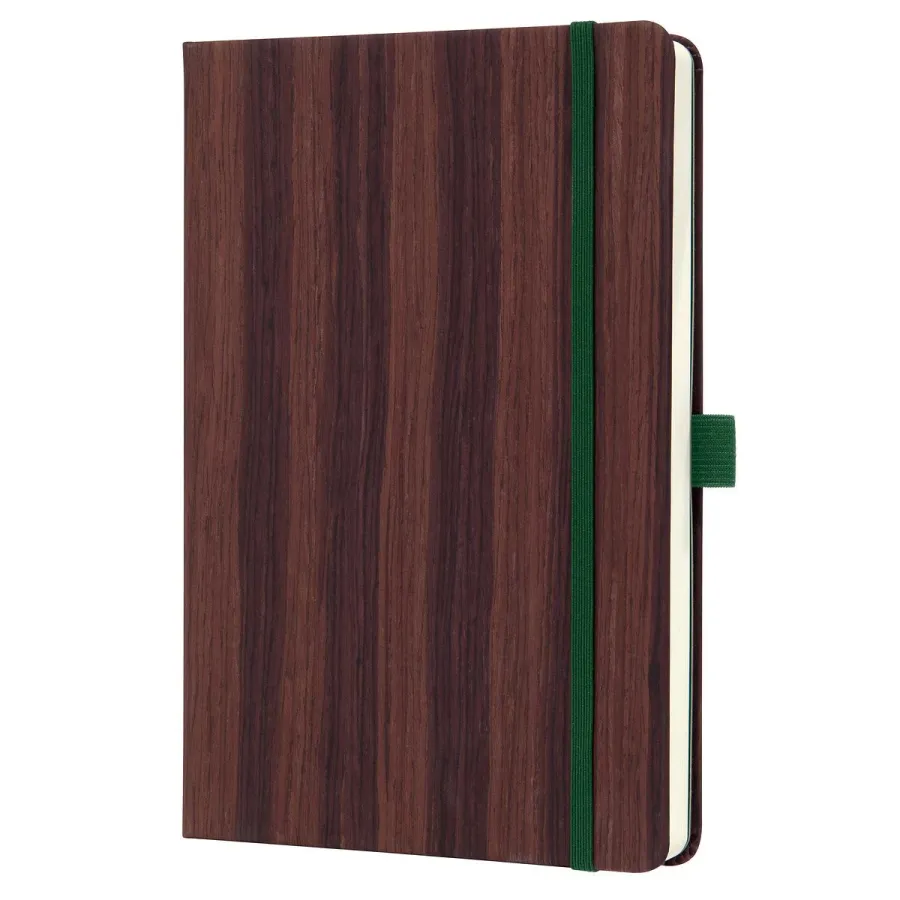 obrazek 1 Oryginalny notes A5 w kropki - materiał drewnopodobny