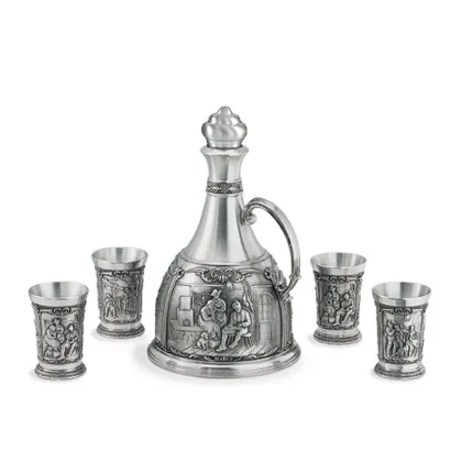 Zdjęcie Cynowy zestaw do alkoholu Schnapps