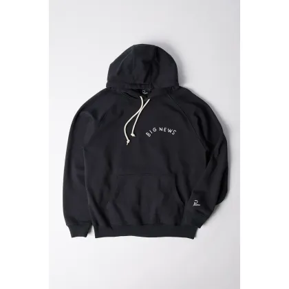 Zdjęcie by Parra bluza bawełniana Sleep now męska kolor czarny z kapturem z aplikacją 53231