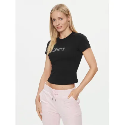 Zdjęcie Juicy Couture T-Shirt Shrunken Diamante JCMCT223257 Czarny Slim Fit