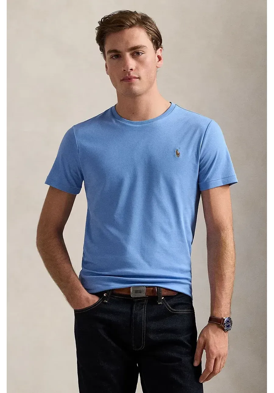 obrazek 1 Polo Ralph Lauren t-shirt bawełniany męski kolor niebieski gładki 710740727