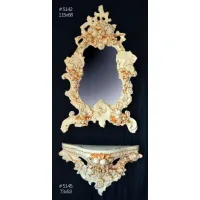 Picture Ceramic mirror with a baroque console
